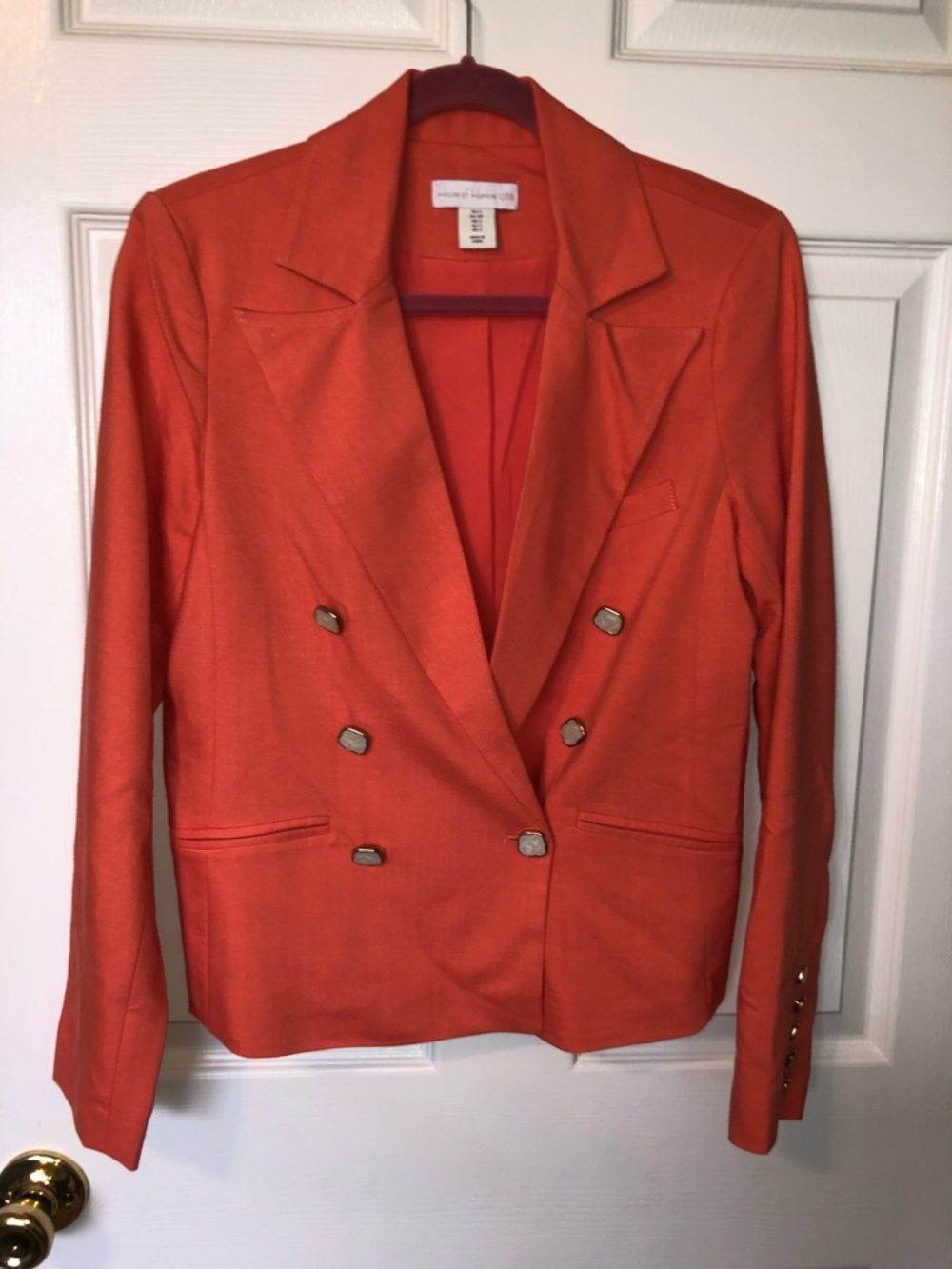 House of Harlow 1960 Orange Double-Breasted Blazer